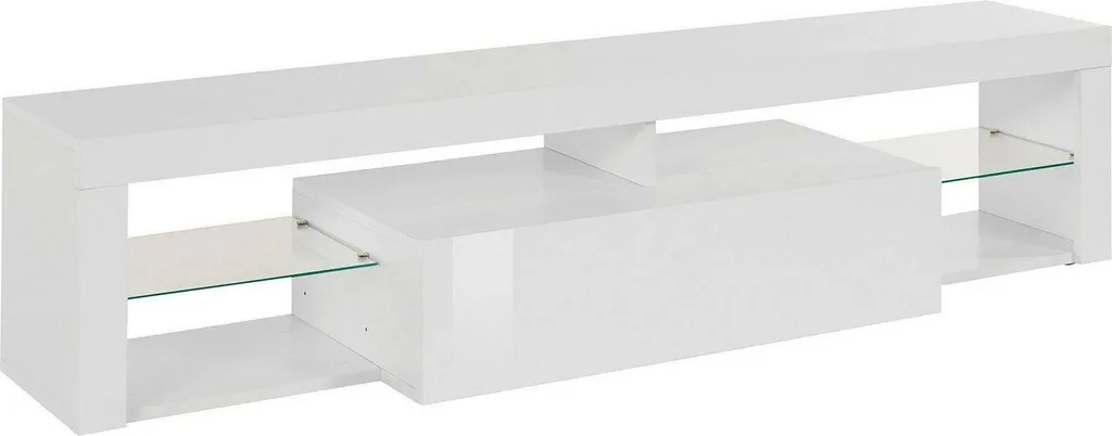 Meuble TV Ivy 160 cm Blanc : Rangez vos Appareils sans Encombrer l'Espace