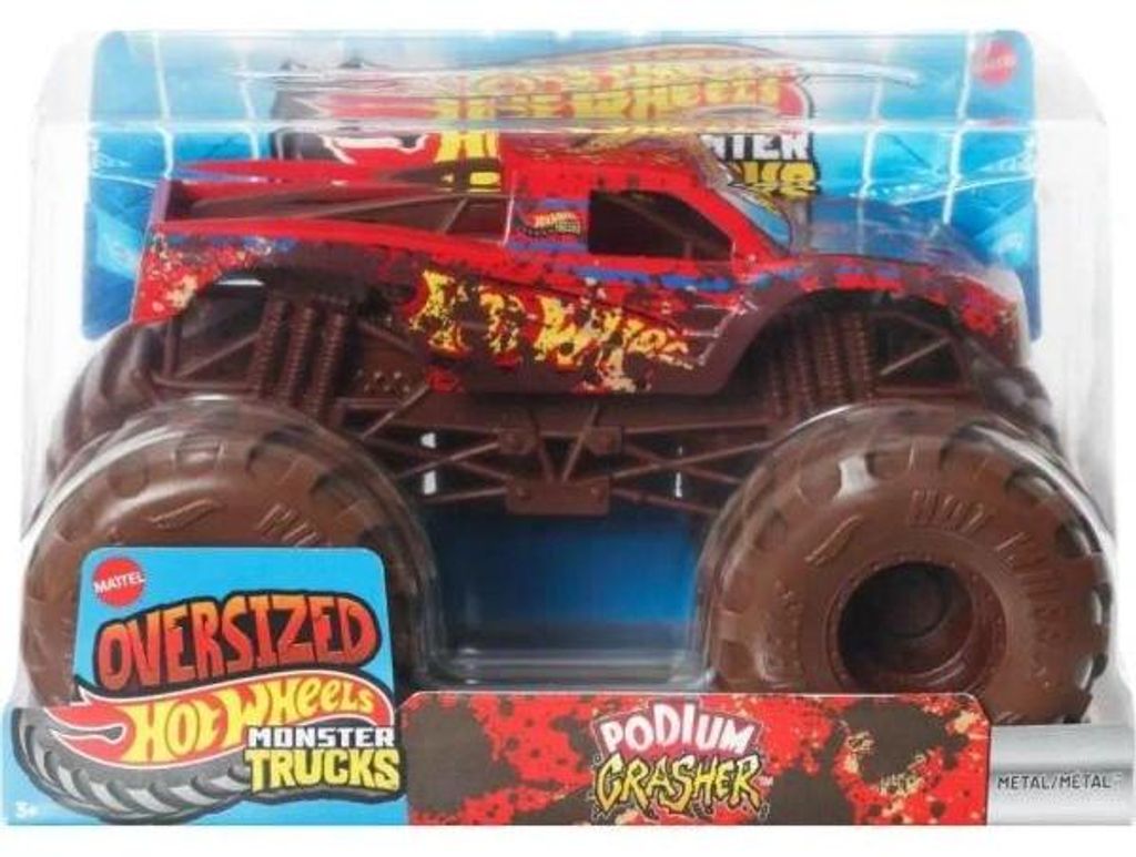 Hot Wheels Monster Trucks Oversized PODIUM CRASHER Vehicle, Monstertruck, 3 Jahr(e), Kunststoff, Metall