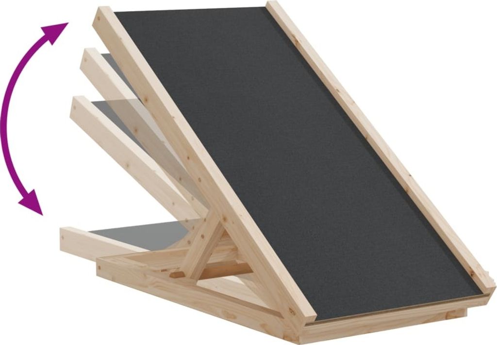 Bestes Leben Hunderampe Grau 70x35 cm Massivholz Tanne Produktbild 8