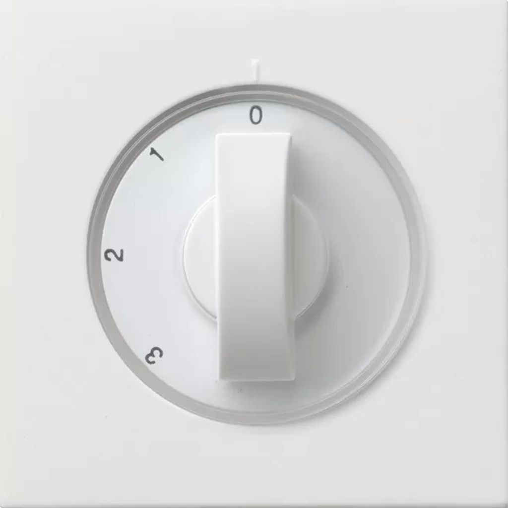 Gira 0669112 Abdeckung Knebel 3-Stufen 0/1/2/3 Flächenschalter Reinweiß