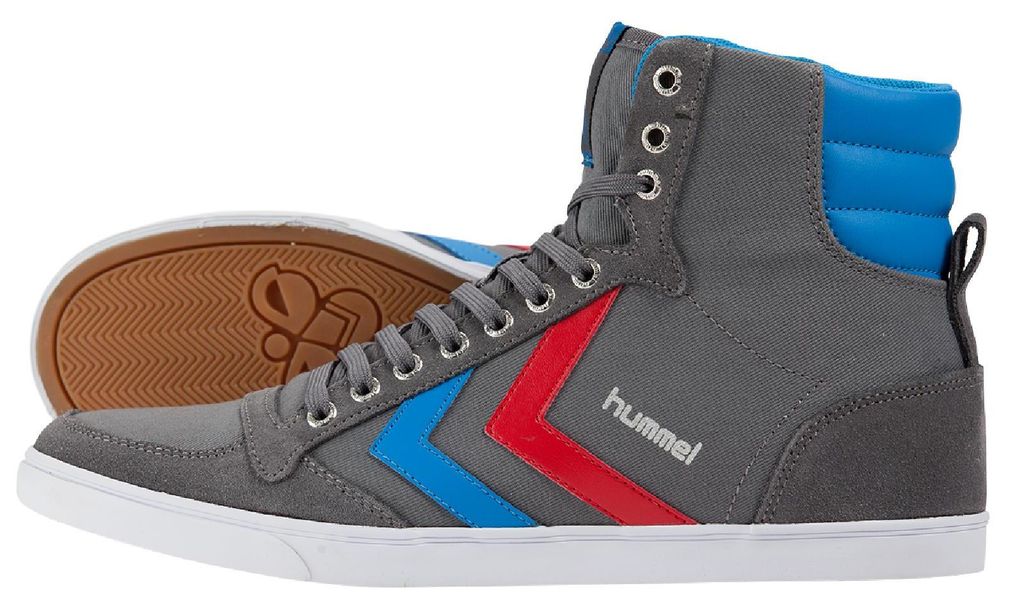 Hummel Slimmer Stadil High Sneaker Schuhe grau/blau/rot Produktbild 