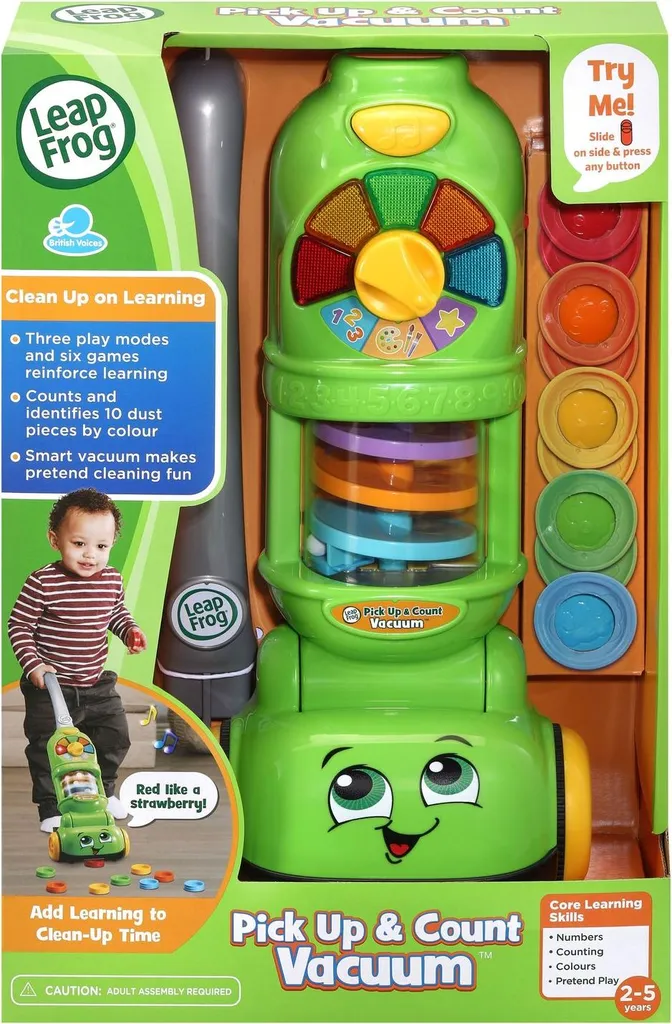Vtech Pick Up & Count Vacuum Jouet d'Éveil Aspirateur Interactif Anglais
