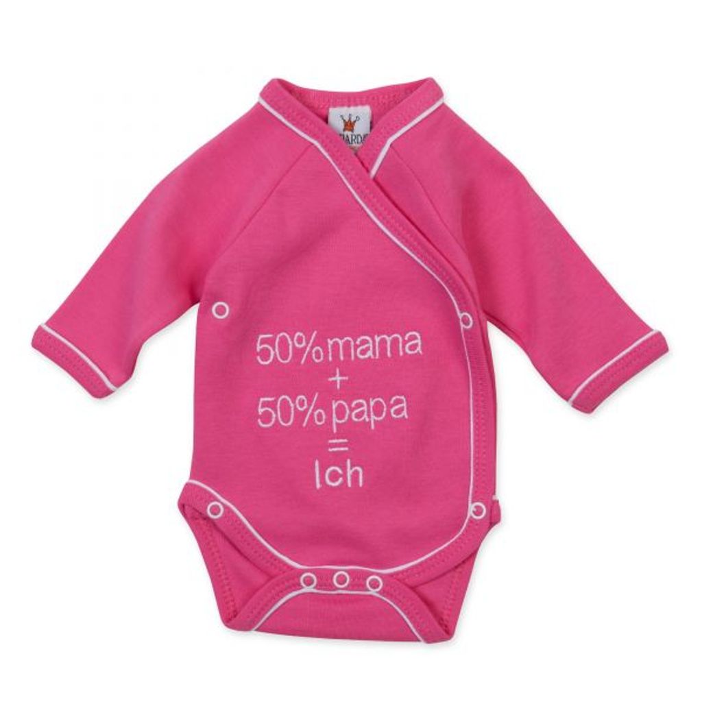 50-68 Milarda Baby Body "I love Oma & Opa" weiß-grau Gr 