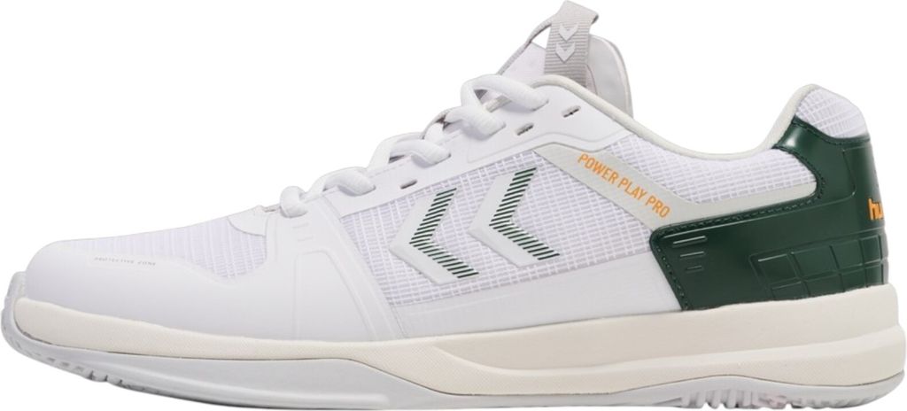 Hummel Power Play Pro Indoor Hallenschuhe Sportschuhe Handballschuhe weiss/grün 225338-9208, Schuhgröße:41 EU