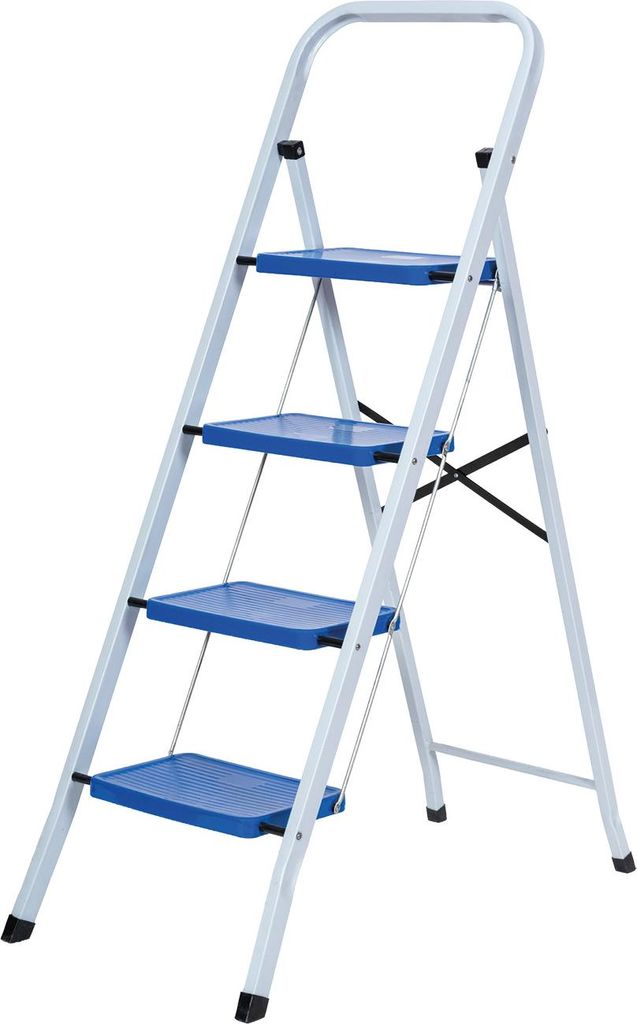 Stahlklapptritt Mod. SKT - Stufenanzahl: 4, Standhöhe: 93 cm