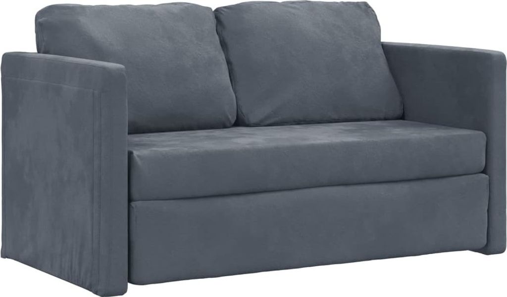 vidaXL Bodensofa mit Schlaffunktion Dunkelgrau 122x204x55 Produktbild 6
