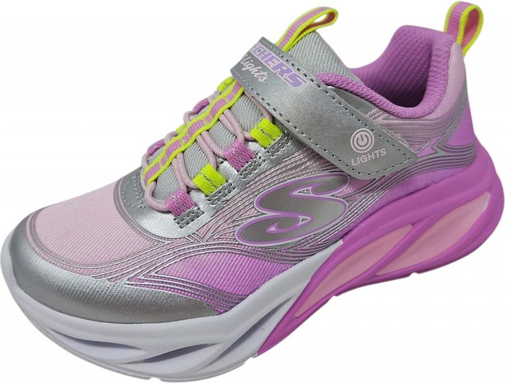 Skechers Cosmic Glow Blinker Sportschuh Silber in Gr. 28