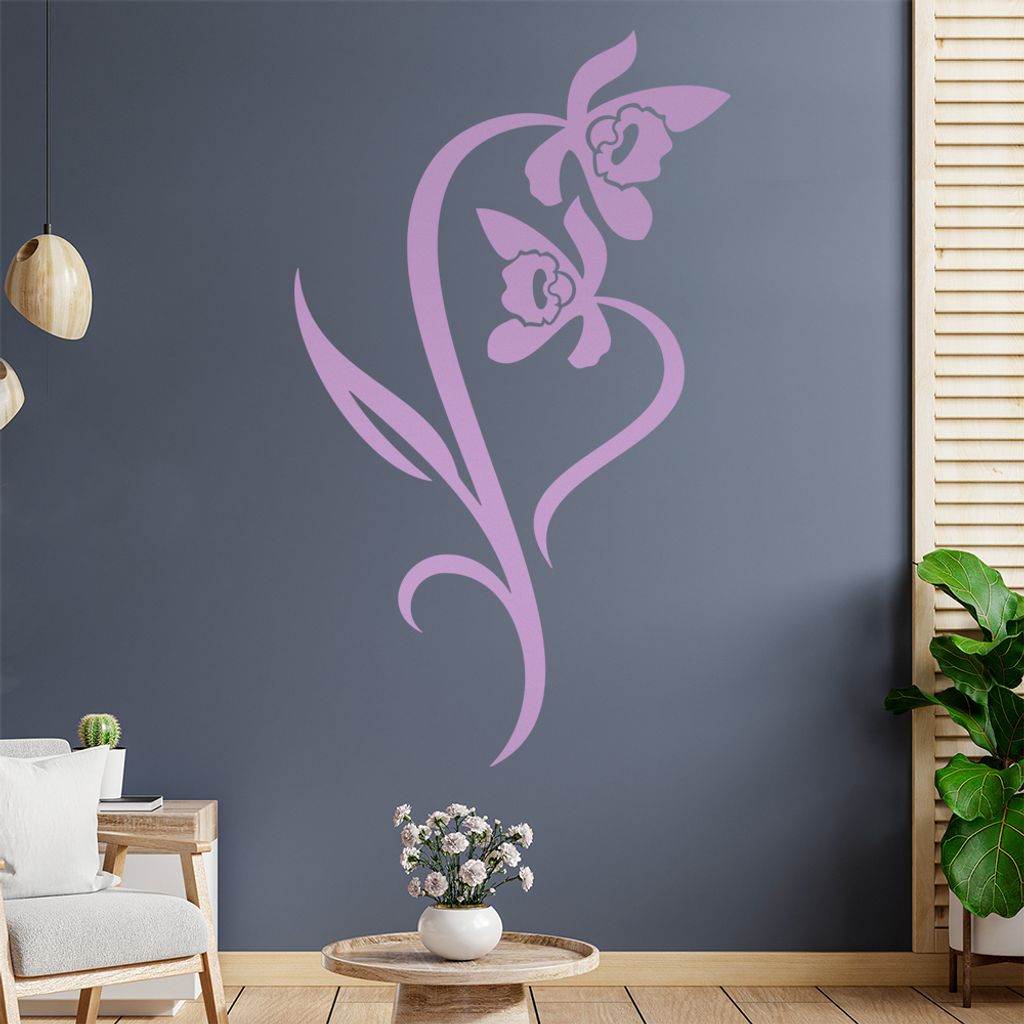 Narzisse - Linien Wandtattoo in 6 Größen - Wandaufkleber Wall Sticker - Dekoration, Küche, Wohnzimmer, Schlafzimmer, Badezimmer
