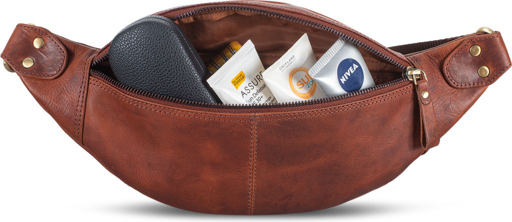 ROYALZ "Miami" Leder Hüfttasche Damen Herren Bauchtasche Produktbild 4