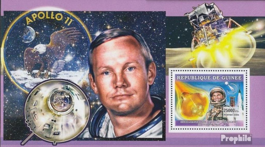 Briefmarken Guinea 2006 Mi Block 1114 (kompl. Ausgabe) postfrisch John Glenn