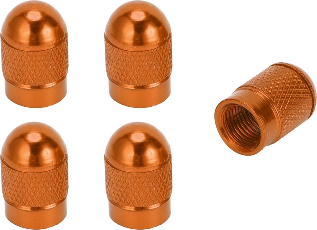 Reifenventilkappen 10x16MM Auto Radventilkappe Aluminiumlegierung Orange für Auto Fahrrad Motorrad LKW Anti-Crash-Reifenventildeckel Ventilstaubka...