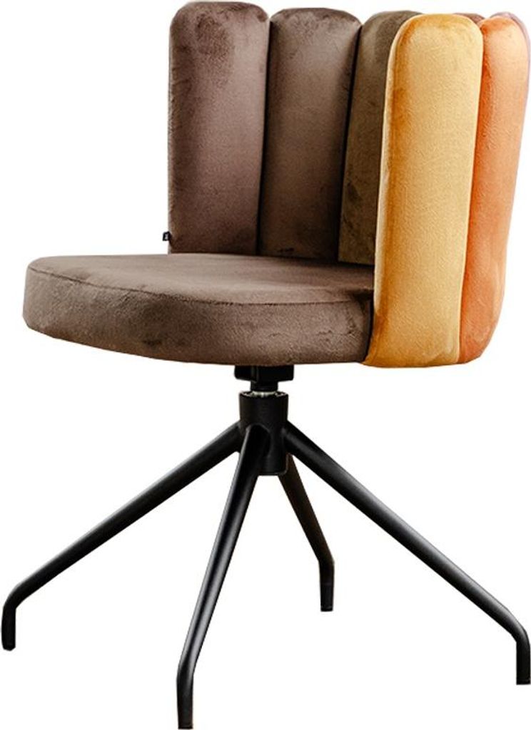KAWOLA Esszimmerstuhl JADA Drehstuhl Velvet braun Produktbild 