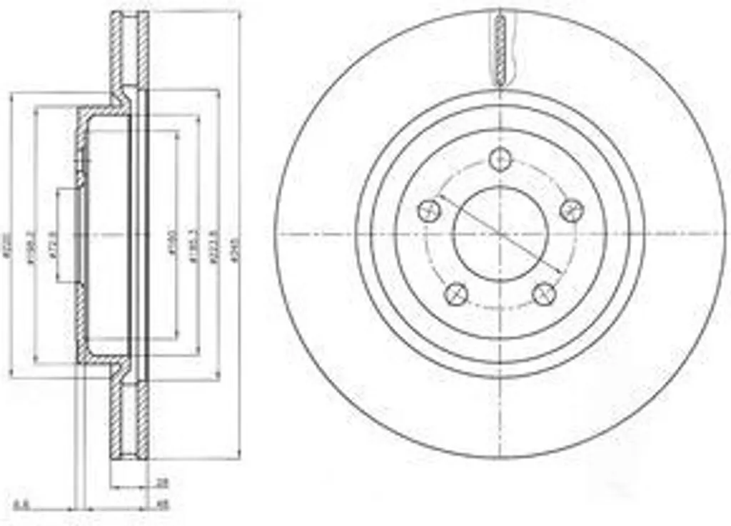 Disque de frein avant ventilé pour Chrysler 300 C, remplace OE 4779197AB