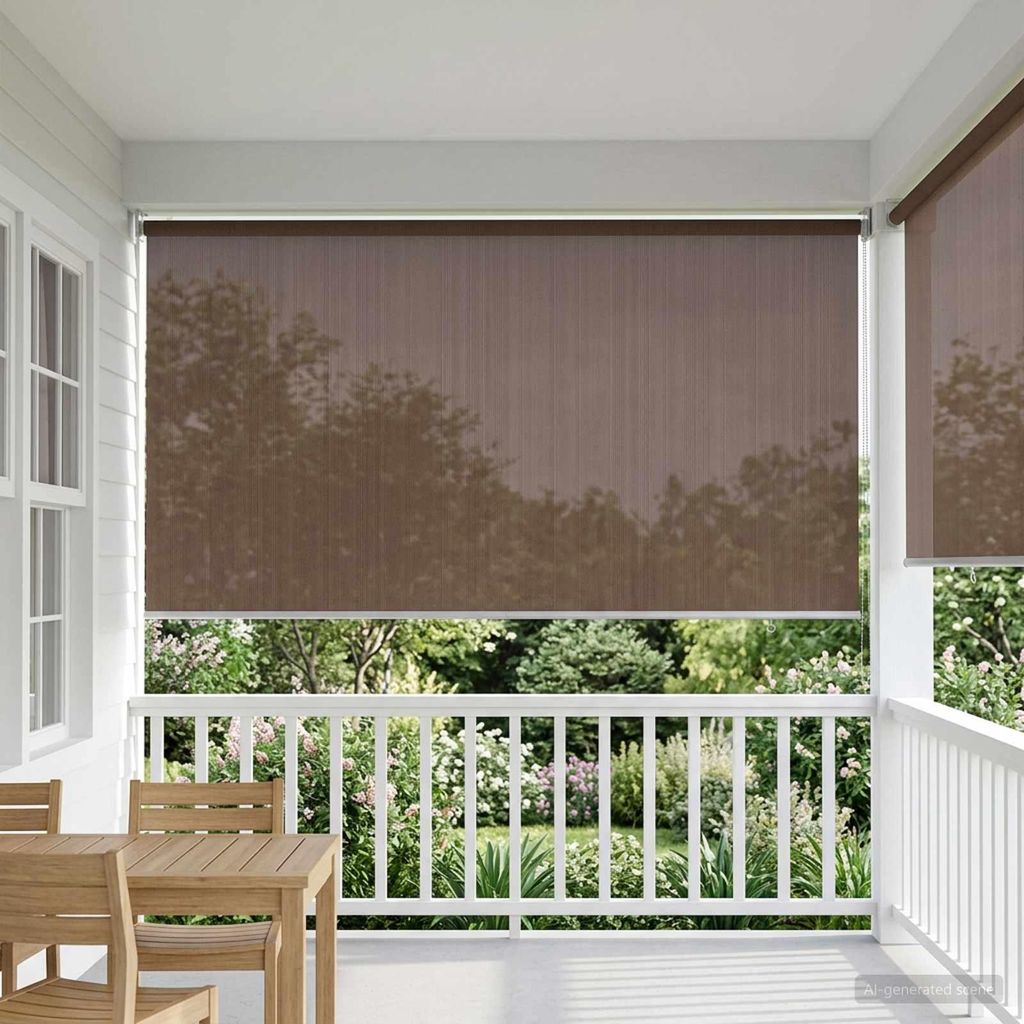 Venkovní roletová žaluzie 90 % blokování UV Taupe 180 x 140 Obrázek produktu 