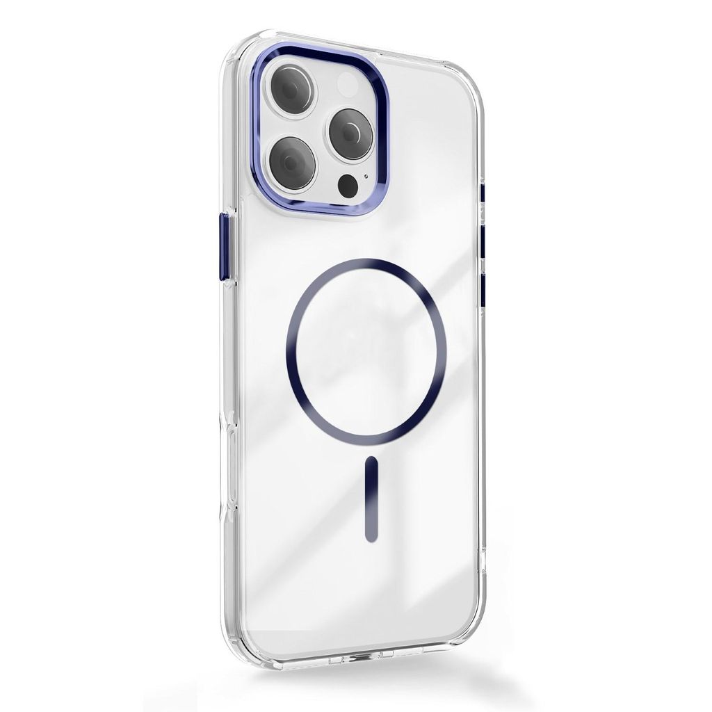 Clear Thin Mag Cover für iPhone 16 Pro 6,3" Handyhüllen Blau