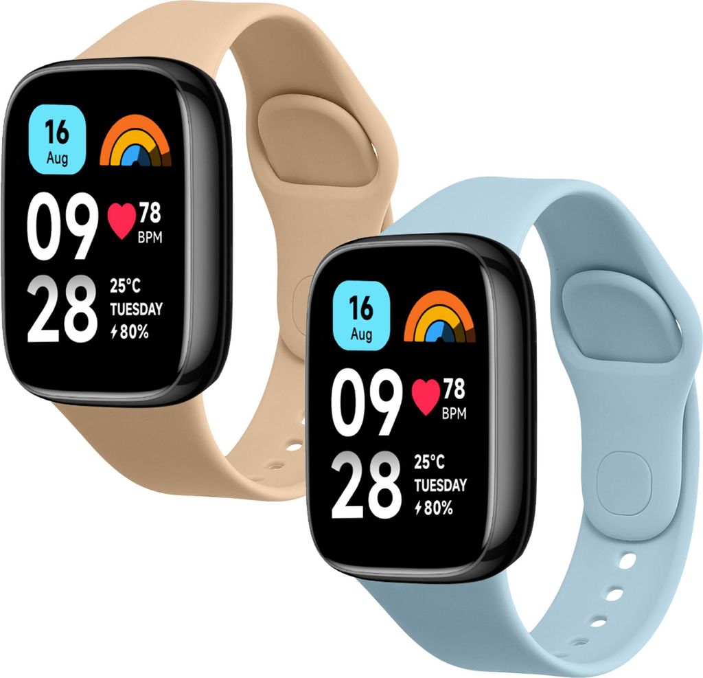 kwmobile 2x Uhrenarmband für Xiaomi Redmi Watch 3 Active Produktbild 