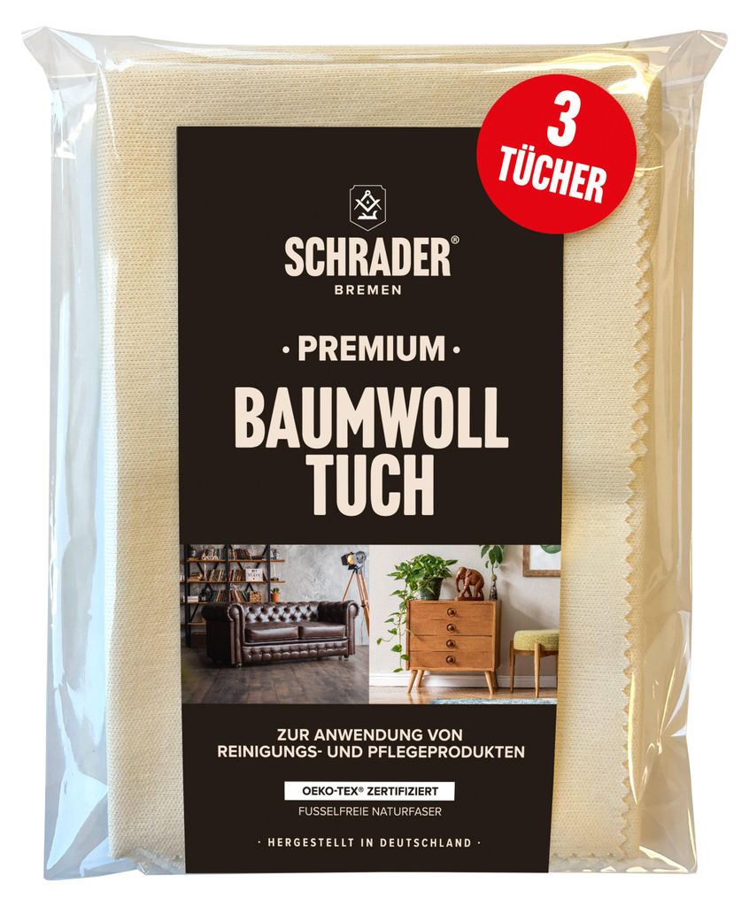 SCHRADER Premium Baumwolltuch - Poliertuch für alle Produktbild 
