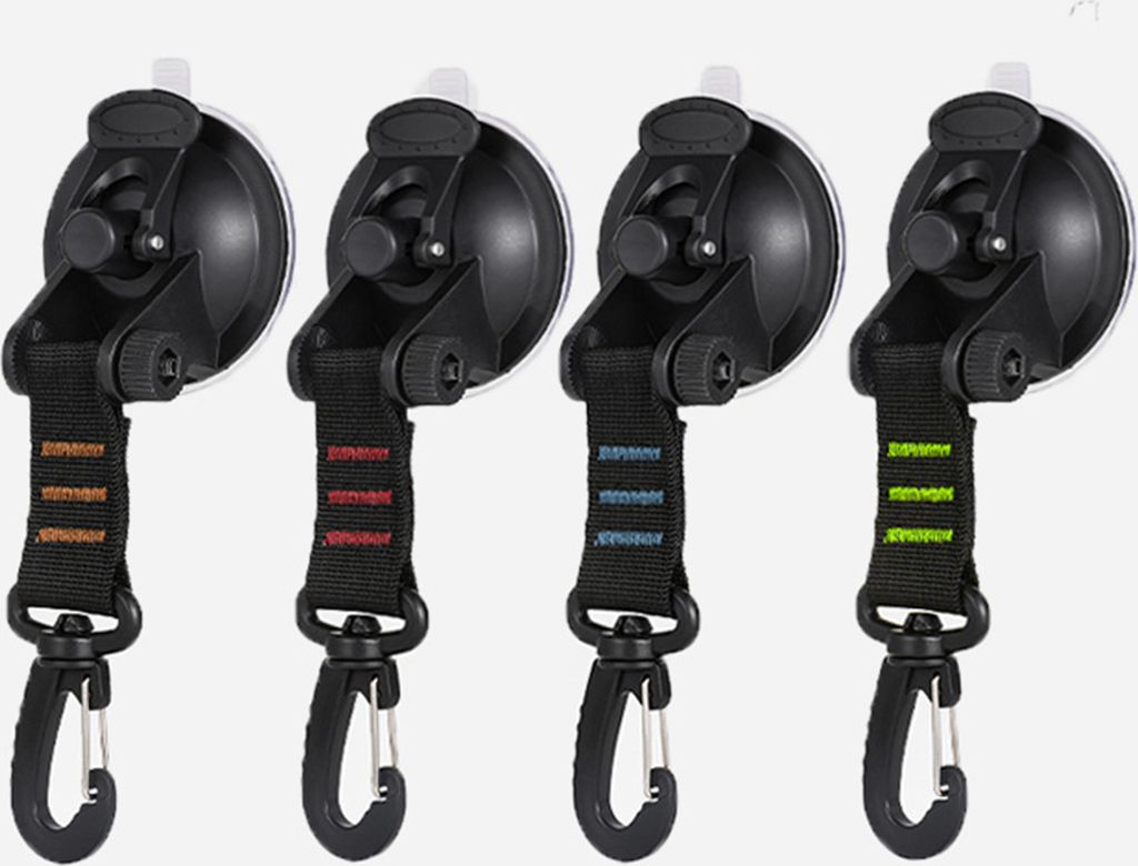 Saugnapf Haken Extra Stark, Saugnäpfe Anker, Saugnapf Haken Camping für Vorzelt Wohnmobil Camping Zubehör, 4pc