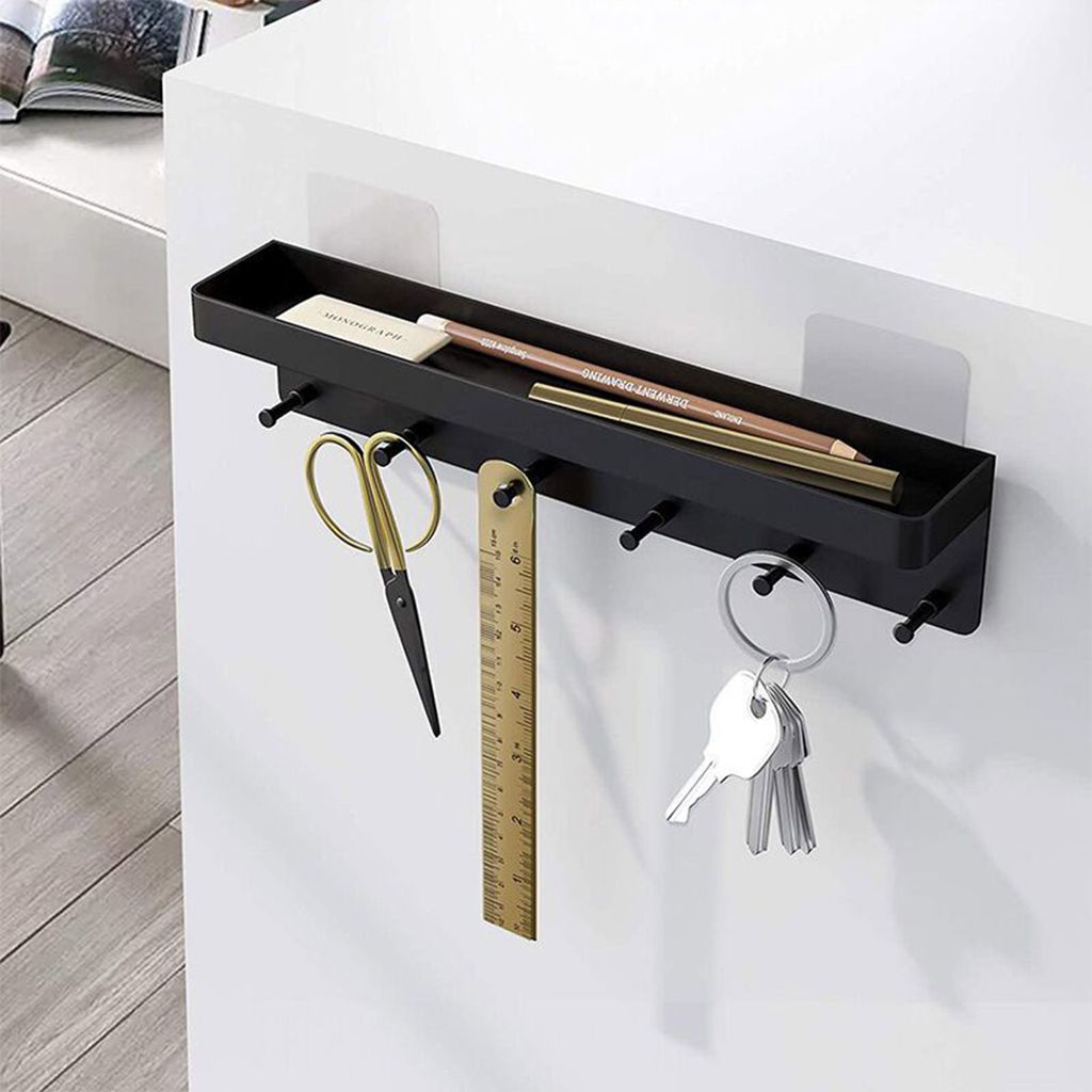 Schlüsselbrett mit Ablage, Schlüsselhalter mit 6 Haken, Produktbild 5