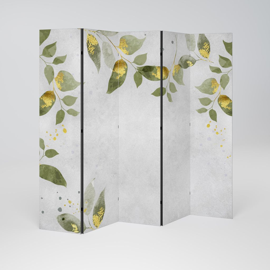 SpaceRebels Paravent Raumteiler - 5-teilig Raumtrenner, Druck 1-Seite - Raumtrenner - Trennwand Wohnung - Room Divider - Spanische Wand Deko Modern...