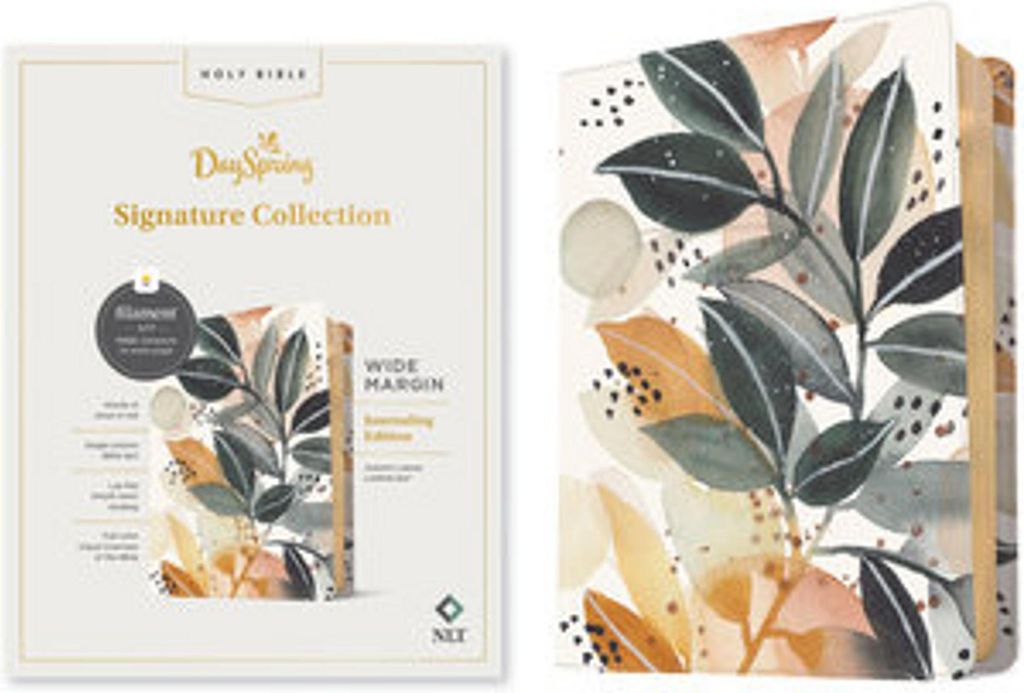 NLT Wide Margin Bible, Dayspring Signature Collection, Filament Enabled (Leatherlike, Autumn Leaves, Red Letter)