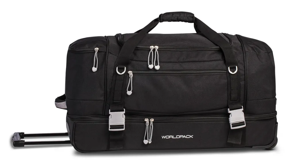 Sac de voyage à roulettes noir WORLDPACK évitez le mal de dos en route