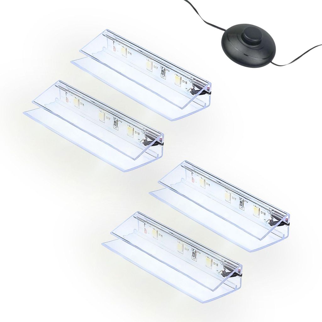 kalb | LED Glaskantenbeleuchtung Clip Set 3000K/5000K Produktbild 