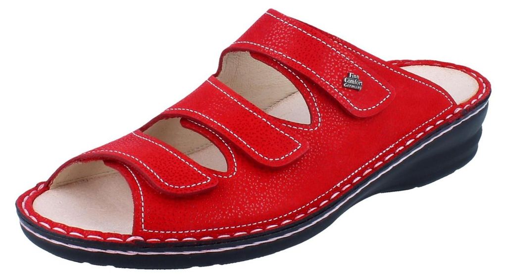 FINN COMFORT Fumane Damen Pantolette rot Nubukleder - Produktbild 