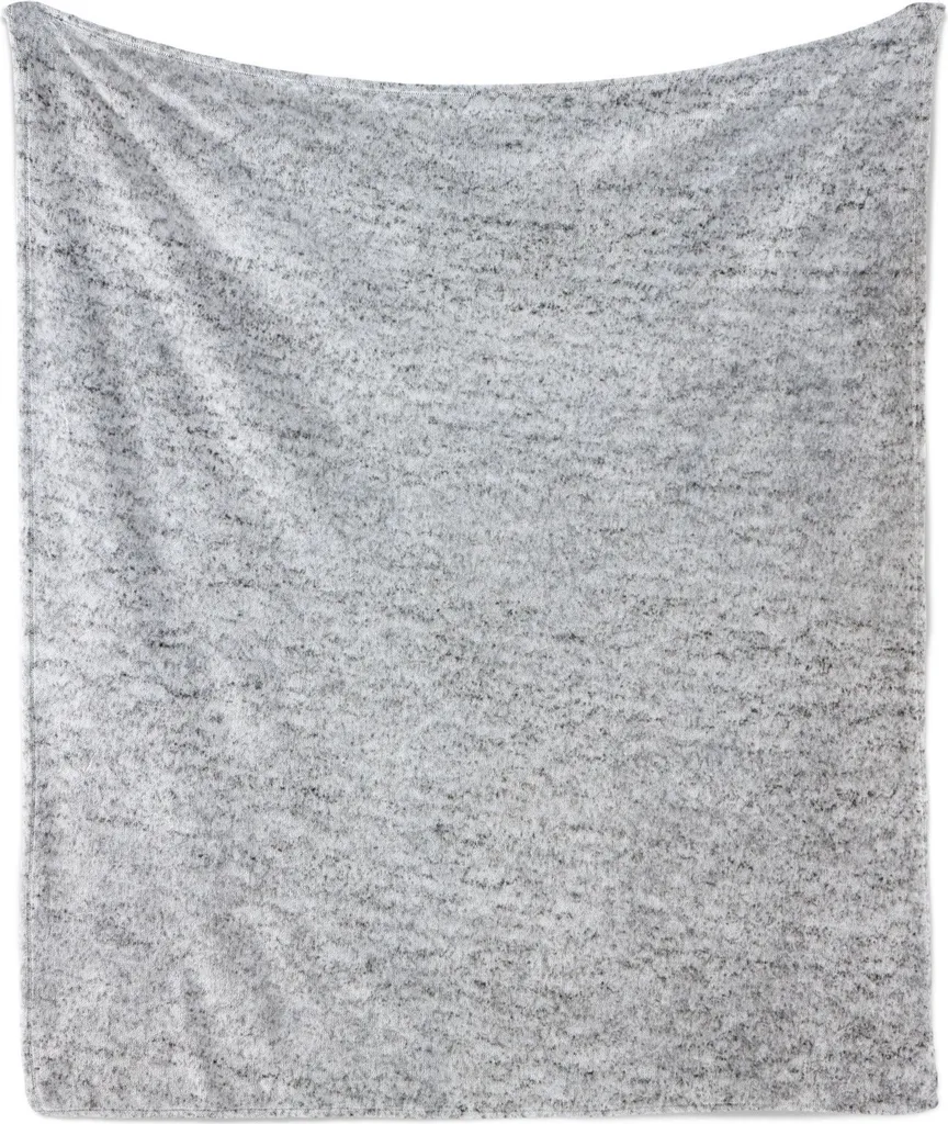 ABAKUHAUS Coperta Pile Flanella Grigio Chiaro e Bianco 125x175 cm Morbida