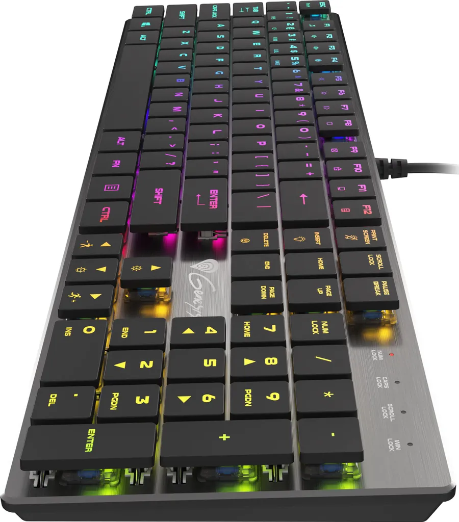 Clavier RGB Genesis Thor 420 Silver avec Switches Mécaniques Low Profile