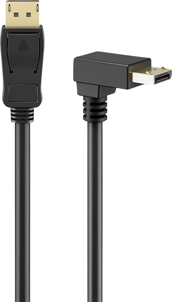 Goobay Câble DisplayPort 2.1 Coudé vers le Bas 8K 144Hz - Longueur 5m