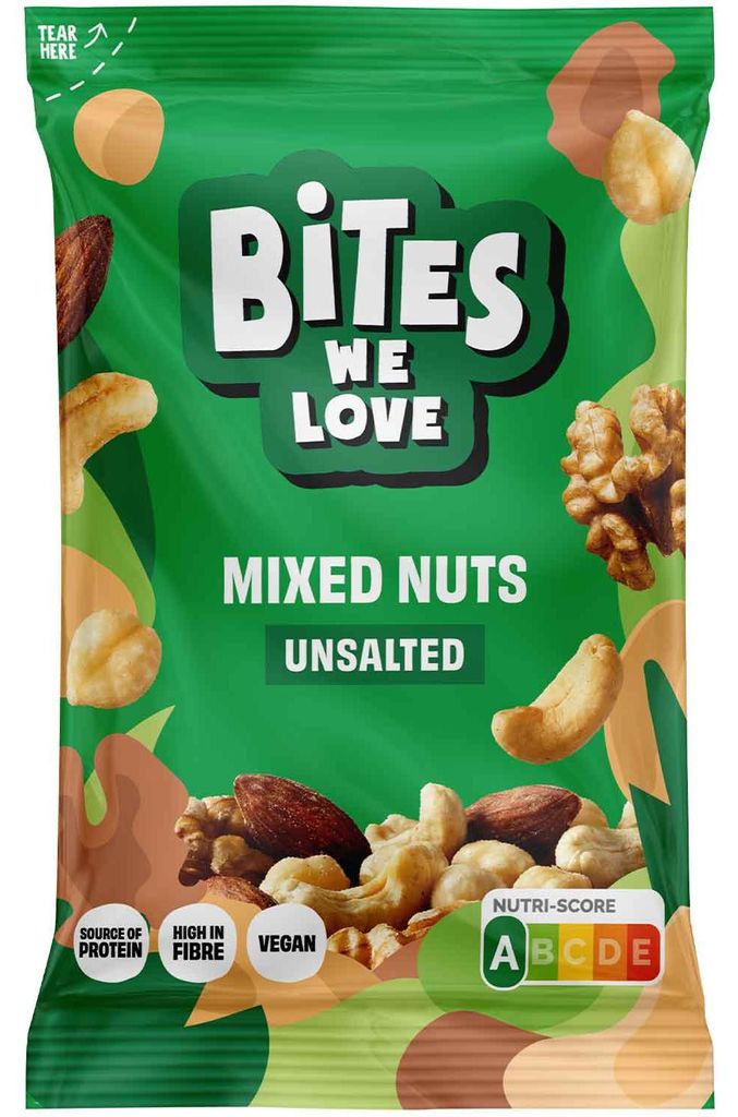 BitesWeLove Mixed Nuts Unsalted 30g Produktbild 