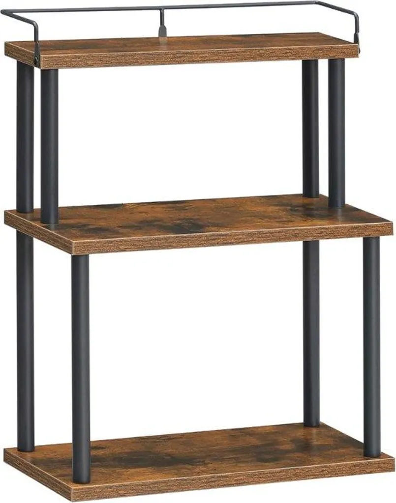 Gagnez de la place avec cette étagère bois brun 3 niveaux pour bureau
