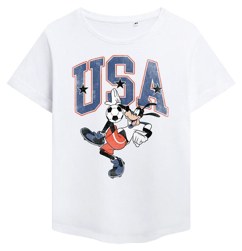 Disney - "Football USA" T-Shirt für Damen, modern TV34778 (XL) (Weiß)