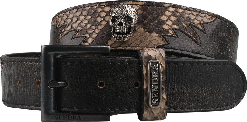 Sendra Python Ledergürtel 1274 Braun