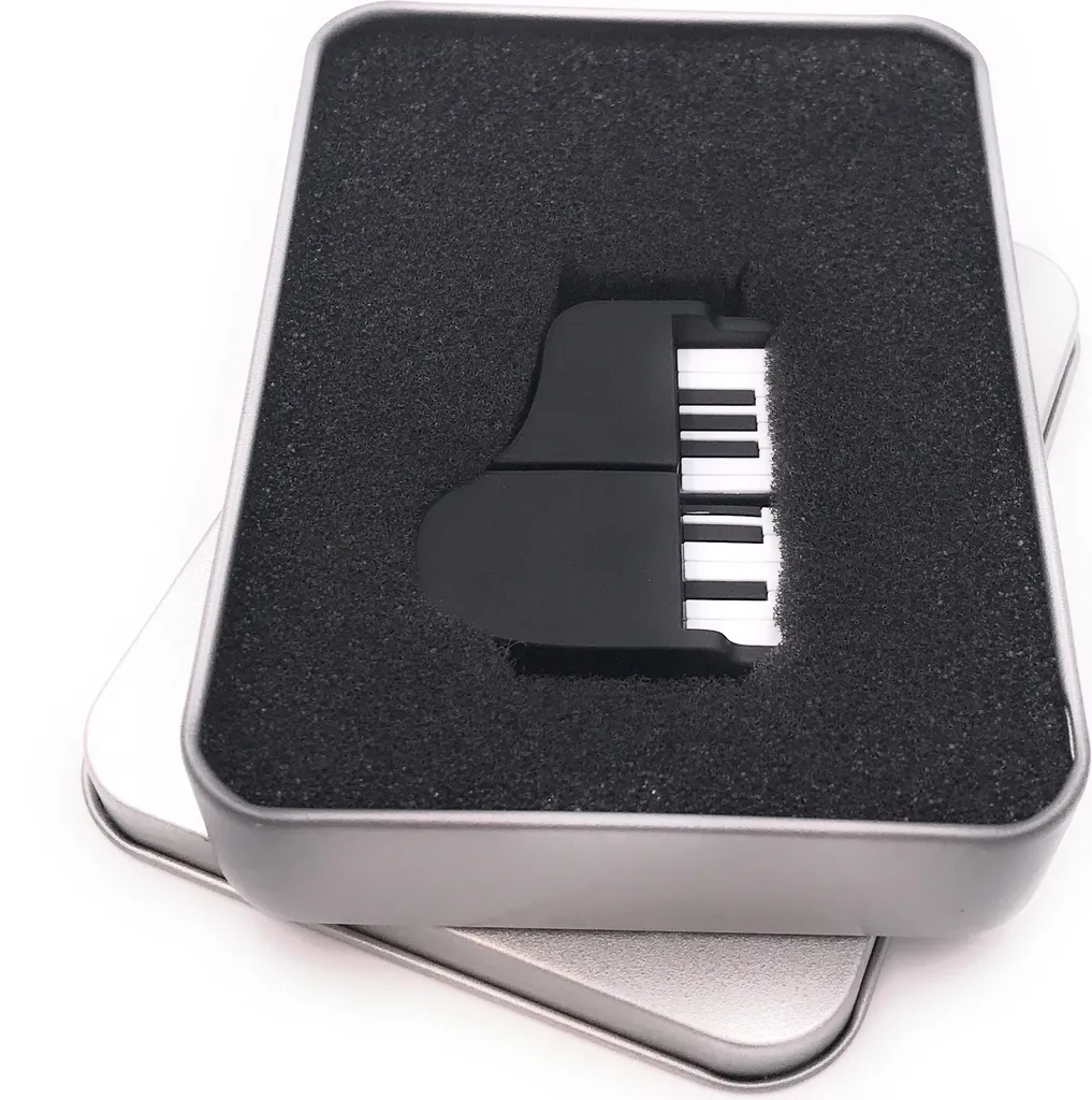 Onwomania pianoforte a coda strumento musicale nero Chiave USB in confezione regalo in alluminio 32 GB USB 3.0