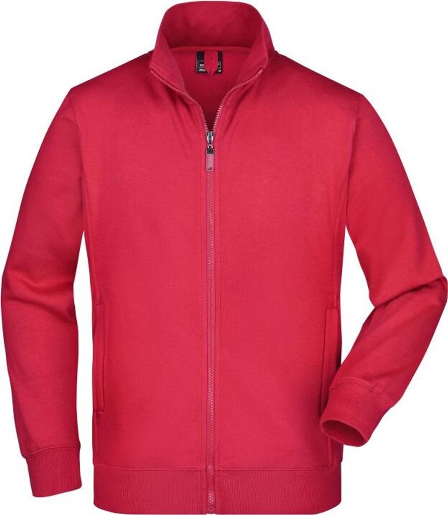 Sweat-Jacke aus formbeständiger Sweat-Qualität red, Gr. 3XL