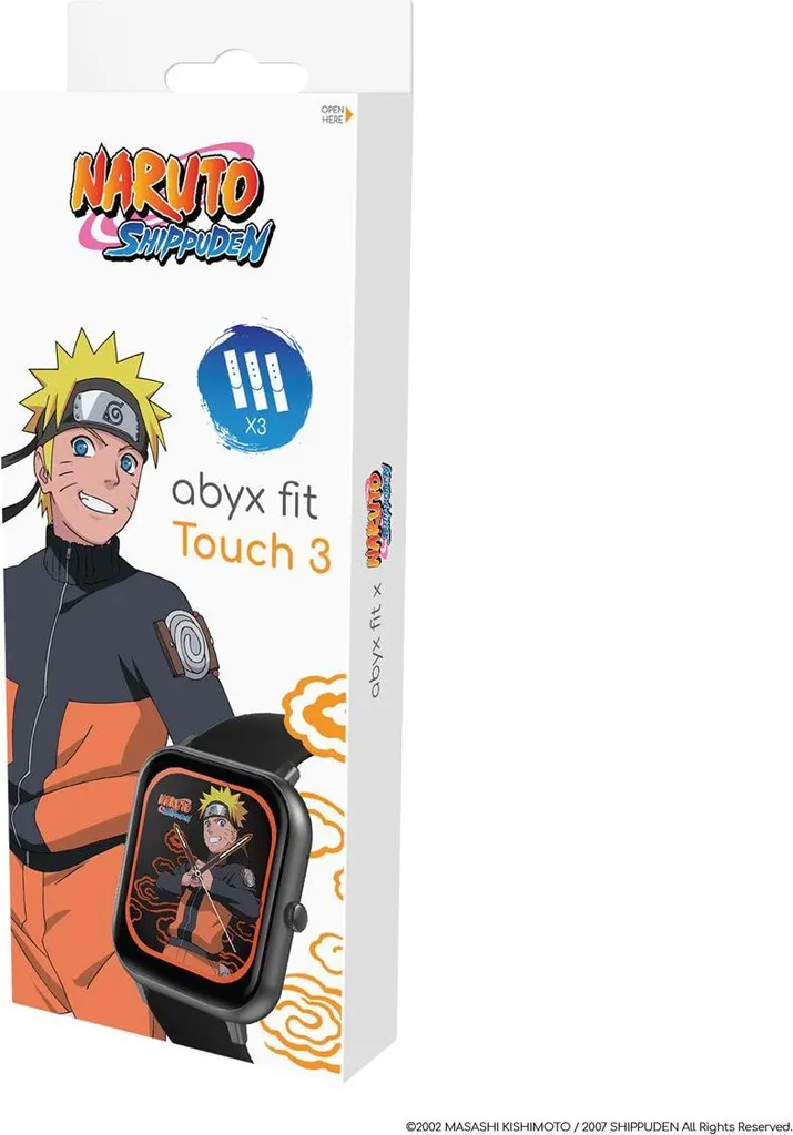 abyx 4897069736621 abyx Smartwatch Fit Touch 3 Naruto Uzumaki space grau