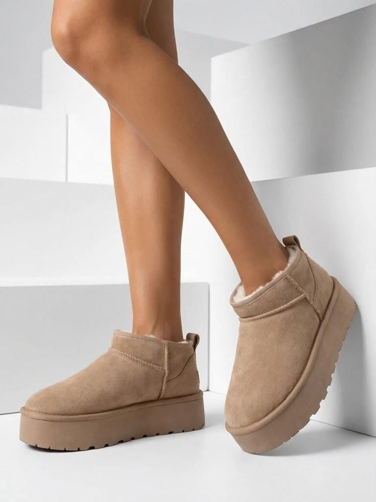 Royalfashion Dámské krátké boty a'la snow boots Ozozi, Obrázek produktu 