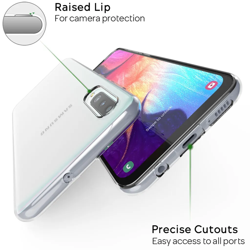 Custodia per cellulare NALIA per Samsung Galaxy A70, custodia protettiva in silicone trasparente - 2
