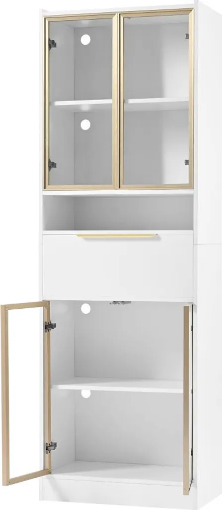 Armoire de salon moderne 180cm, solution de rangement avec son et LED - 10