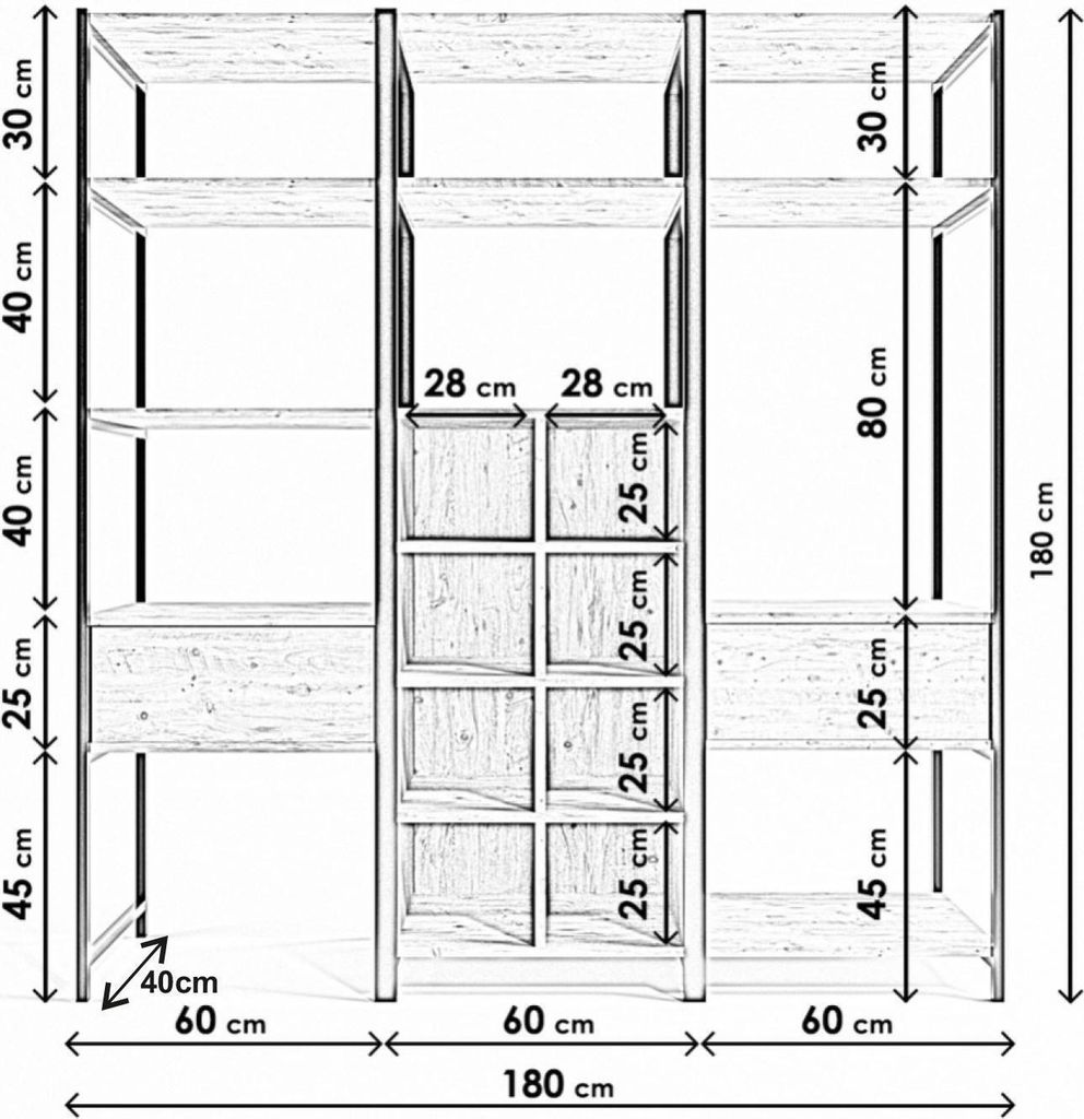 Skye Decor, Trend- Trend Gardırop Küçük Raflı L603LCV, Produktbild 7