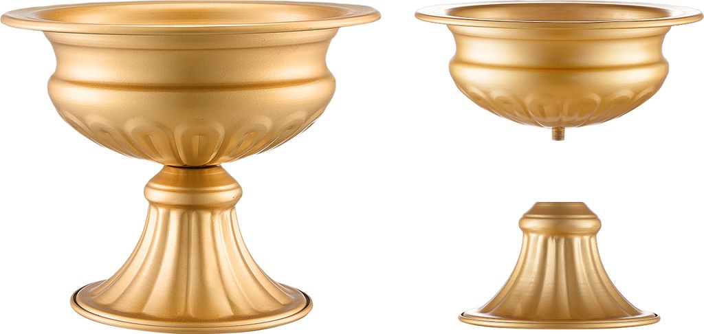SucceBuy 10 piezas de jarrones para flores de 16 cm, base metálica dorada, ideales como centros de mesa en bodas, cenas, fiestas, aniversarios, ce...