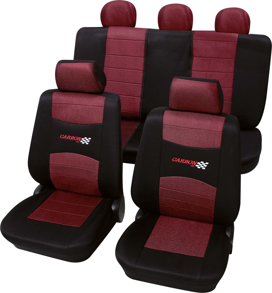 Auto Sitzbezüge Universal Komplett Set 11-teilig - Carbon Produktbild 