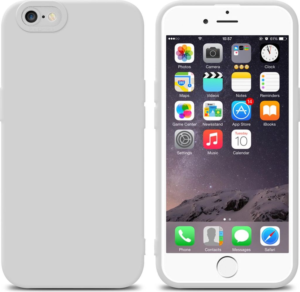 Cadorabo Hülle für Apple iPhone 6 PLUS / 6S PLUS Schutz Hülle in Weiß TPU Silikon Etui Case Handyhülle