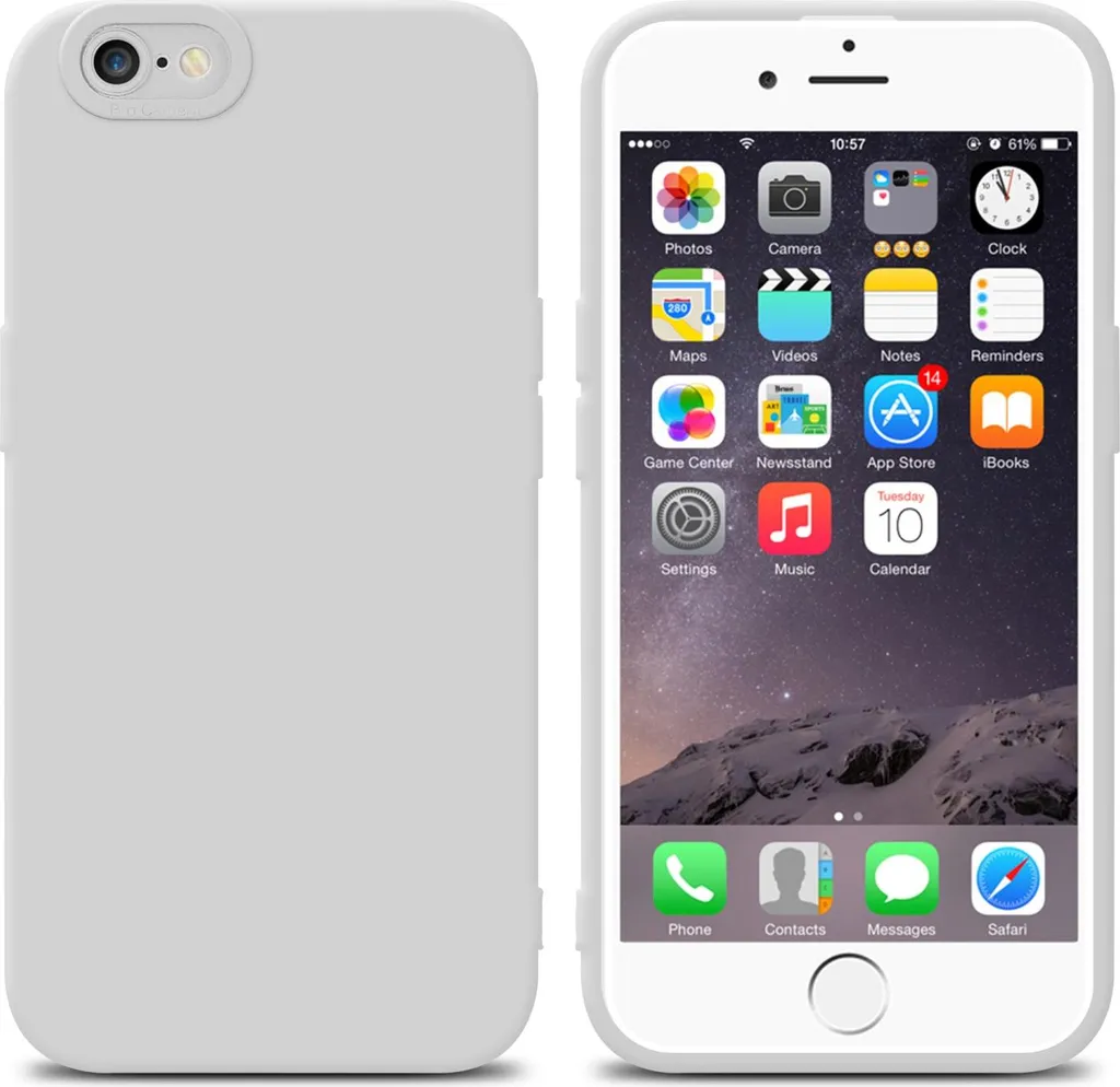Cover iPhone 6 6S Bianca Cadorabo: Custodia Silicone Slim TPU