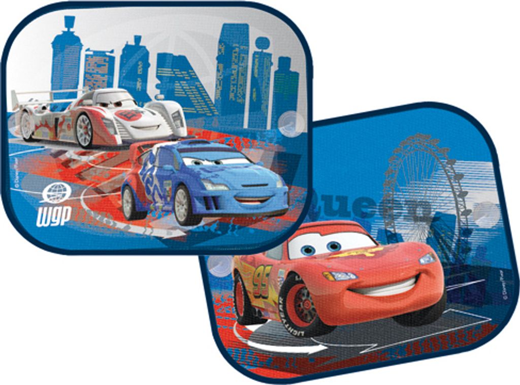 Joy Toy 40012 - Disney Cars, Sonnenschutz für Auto, einfache Anbringung mit Saugnapf Paar, 36 x 45 cm
