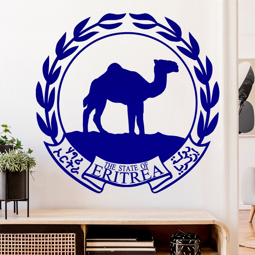 Eritrea Wappen Wandtattoo Wandaufkleber Wall Sticker - Dekoration, Küche, Wohnzimmer, Schlafzimmer, Badezimmer