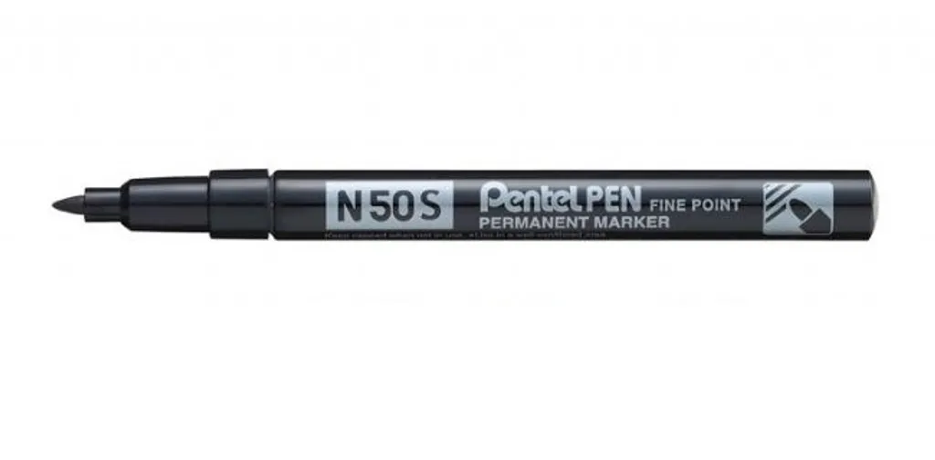Marqueur noir Pentel N50S pour écrire sur surfaces difficiles pointe fine