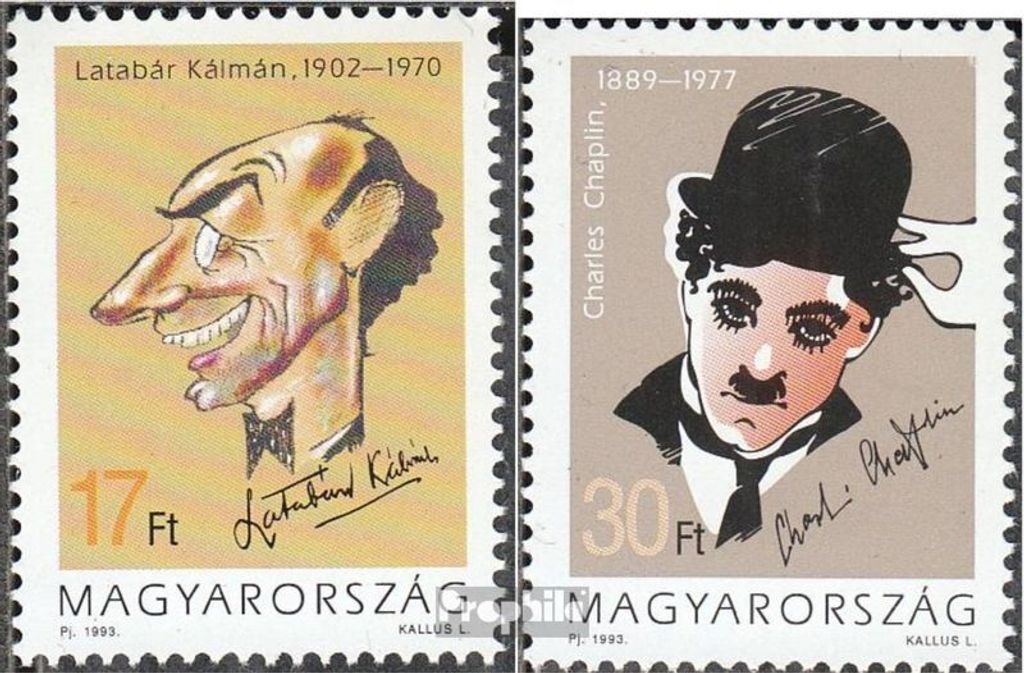 Briefmarken Ungarn 1993 Mi 4254-4255 (kompl.Ausg.) postfrisch Komiker